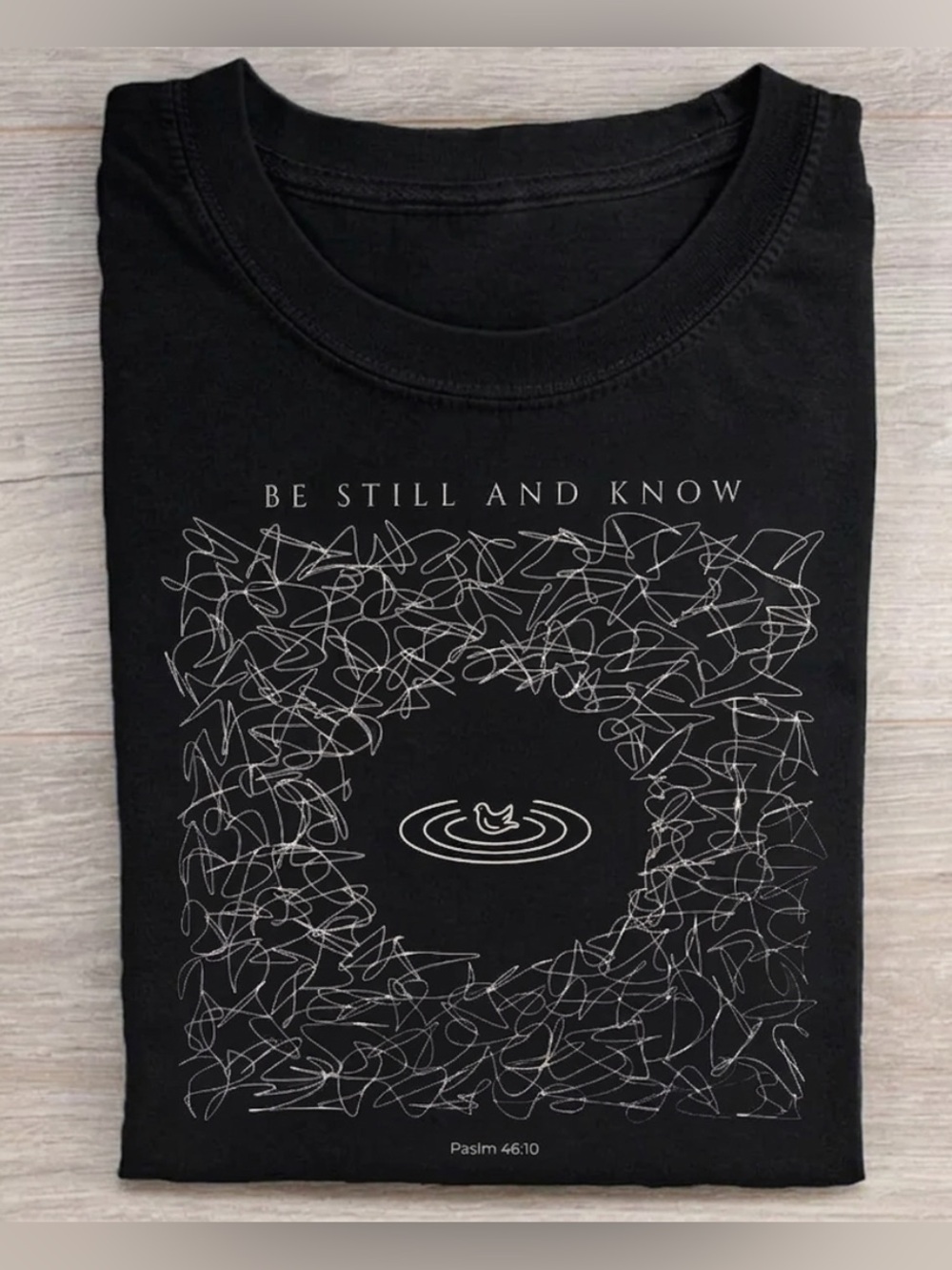 Classic Black Be Still And Know Graphic Men's T-Shirt